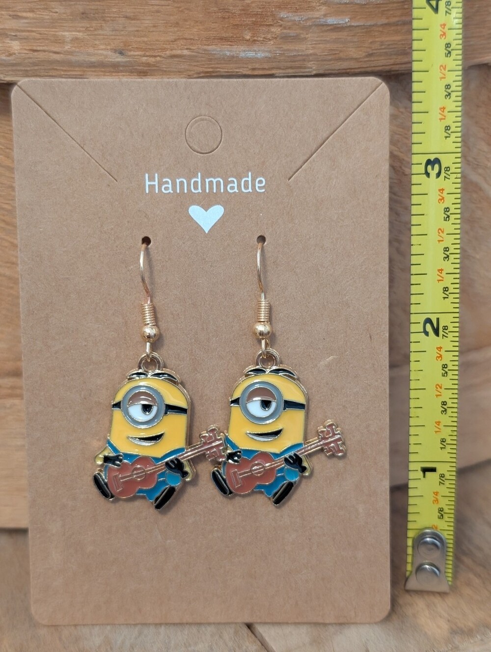 Despicable Me Minions Enamel Metal Earrings NEW